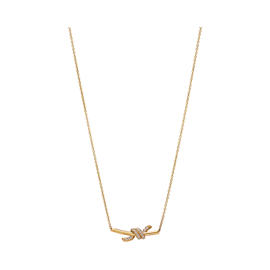75123582 Tiffany & Co. Tiffany Knot Small Pendant Yellow Gold with Diamonds