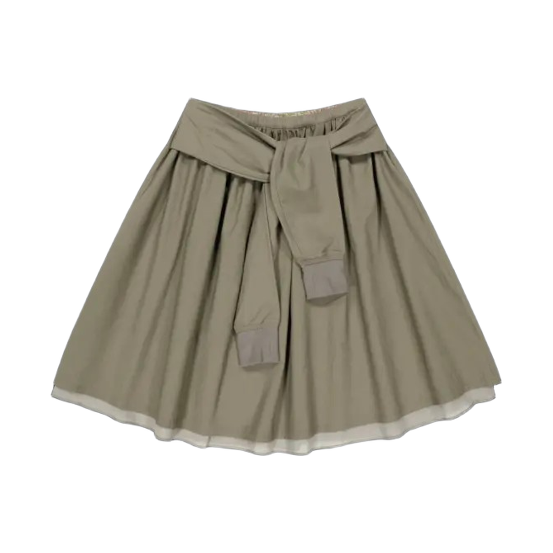 (W) 코이세이오 스트랩 셔링 스커트 애쉬 브라운((W) Coyseio Strap Shirring Skirt Ash Brown) - 1