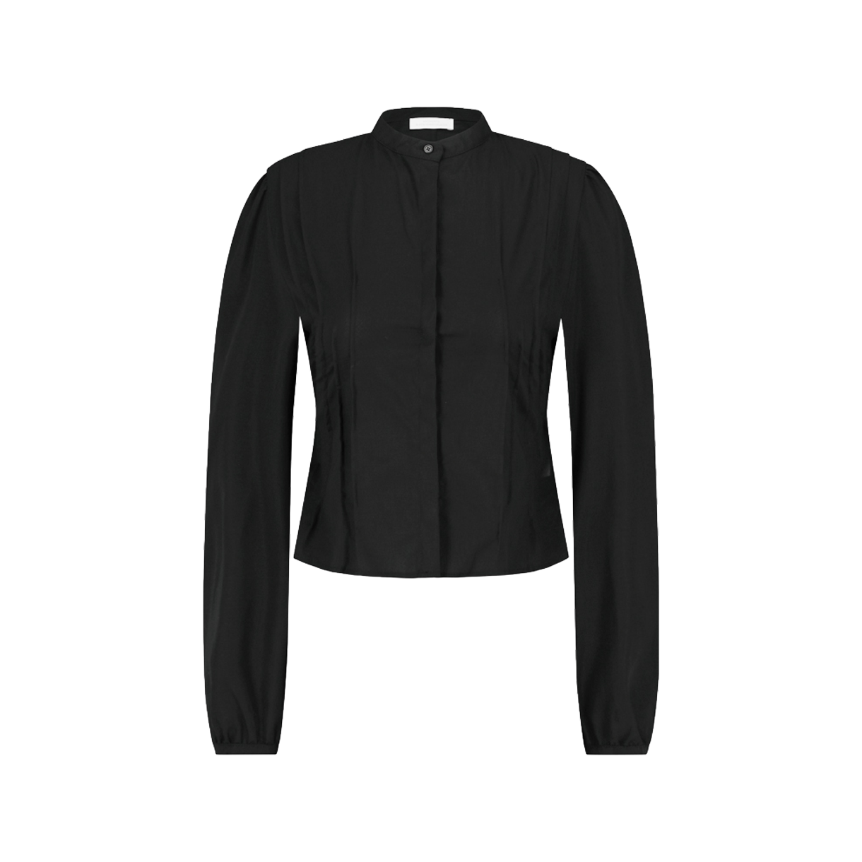 아모멘토 우먼 핀턱 슬림 셔츠 블랙 - 26SS(Amomento Women Pintuck Slim Shirt Black - 26SS)