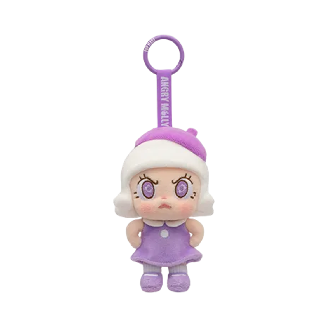 팝마트 앵그리 몰리 앵그리 에너지 시리즈 인형 키링 퍼플 파이어 (개봉 박스)(Pop Mart Angry Molly Angry Energy Series Plush Pendant Purple Fire (Opened Case))