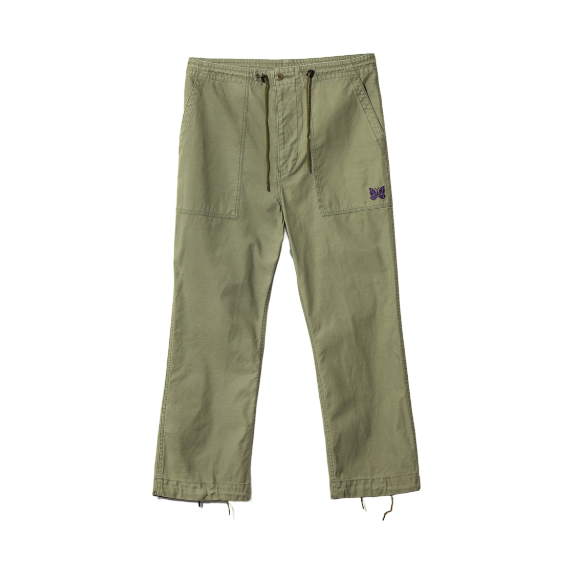 니들스 스트링 퍼티그 팬츠 리버스드 사틴 올리브(Needles String Fatigue Pant Reversed Sateen Olive)