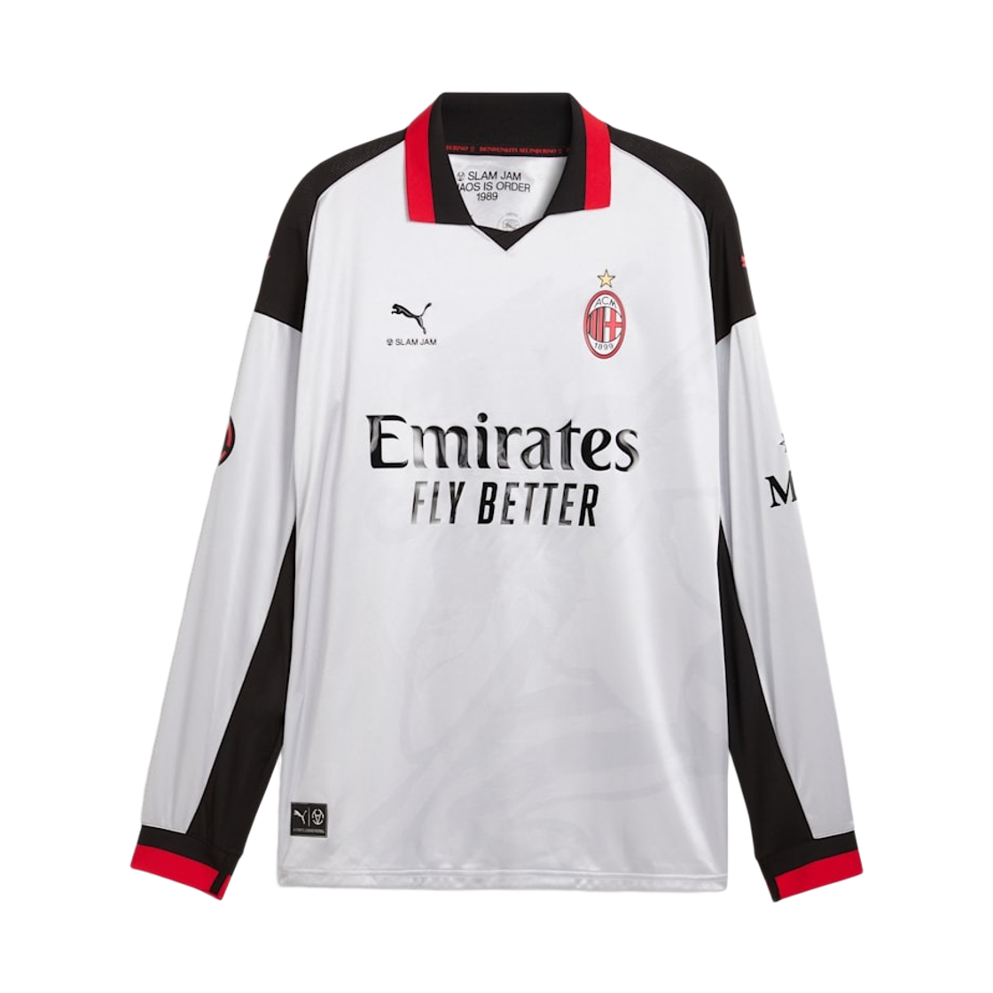 787636-01 Puma x Slam Jam AC Milan Limited Edition Longsleeve Jersey Silver Mist (Non Marking Ver.)