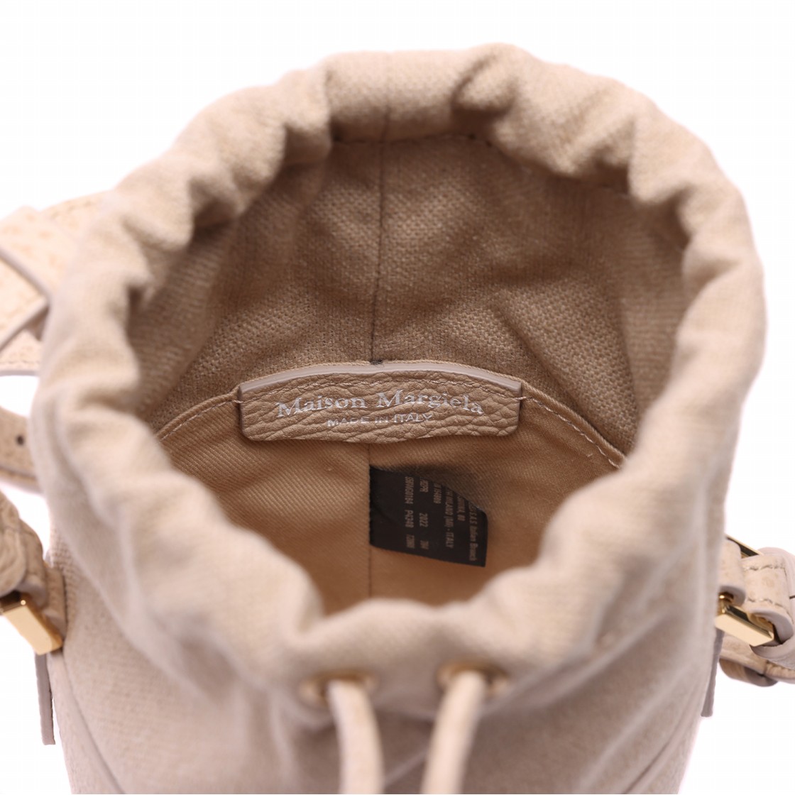 [25% 쿠폰] 메종 마르지엘라 5AC 미니 버킷백 아몬드([25% 쿠폰] Maison Margiela 5AC Mini Bucket Bag Almond) - 6