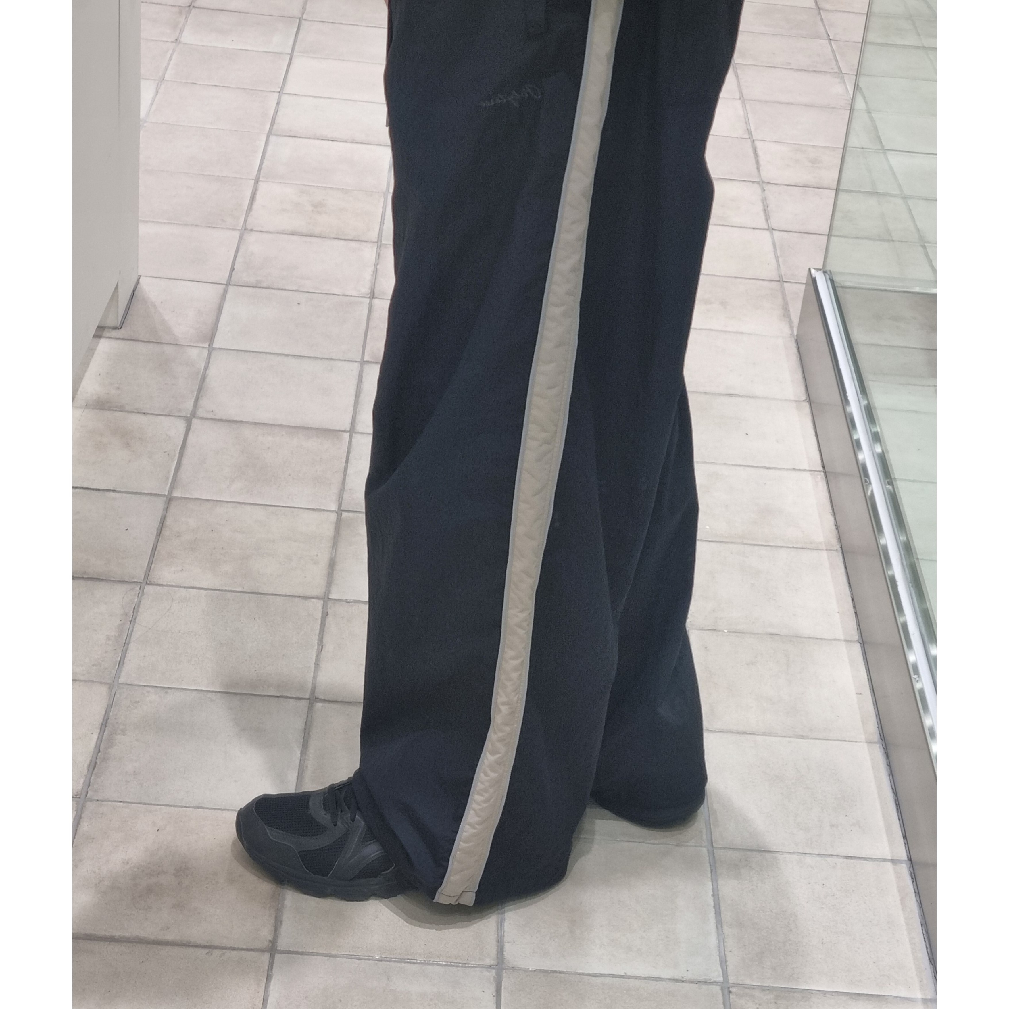 Asics Jog 100 T Black - 4E Extra Wide, Polyteru Human Index Human Retro Track Pants Navy/Beige 착용 스타일 - 3