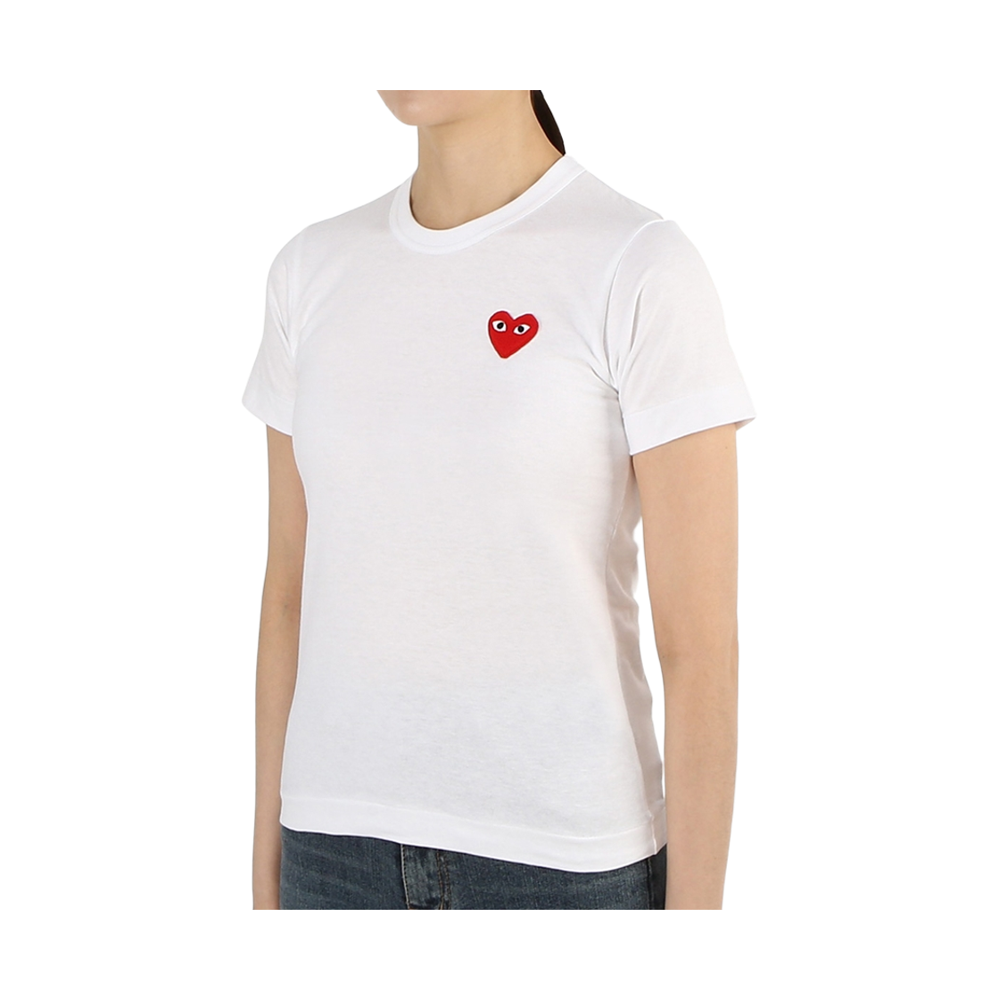 [20% 쿠폰] (W) 플레이 꼼데가르송 레드 하트 티셔츠 화이트([20% 쿠폰] (W) Play Comme des Garcons Red Heart T-Shirt White) - 3