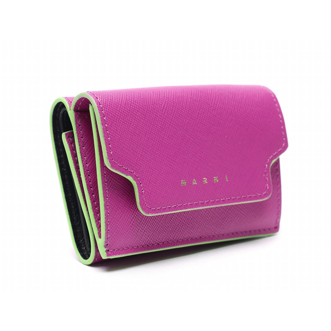[25% 쿠폰] 마르니 사피아노 트라이폴드 월렛 퍼플([25% 쿠폰] Marni Saffiano Tri-Fold Wallet Purple) - 3