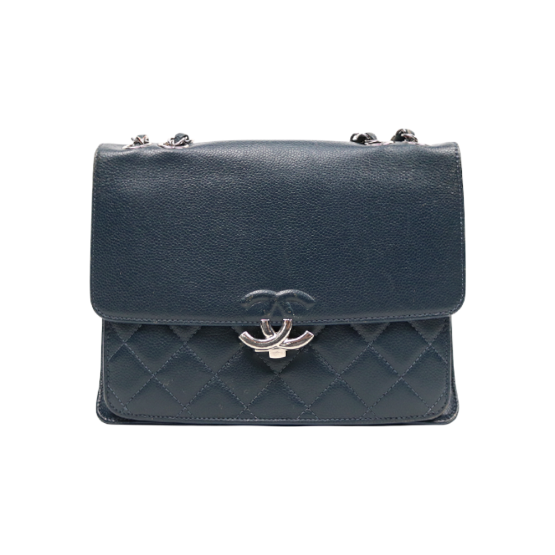 샤넬 네이비 퀼팅 CC 플랩 체인 숄더백 A-A48515(Chanel Navy Quilted CC Flap Chain Shoulder Bag A-A48515) - 1