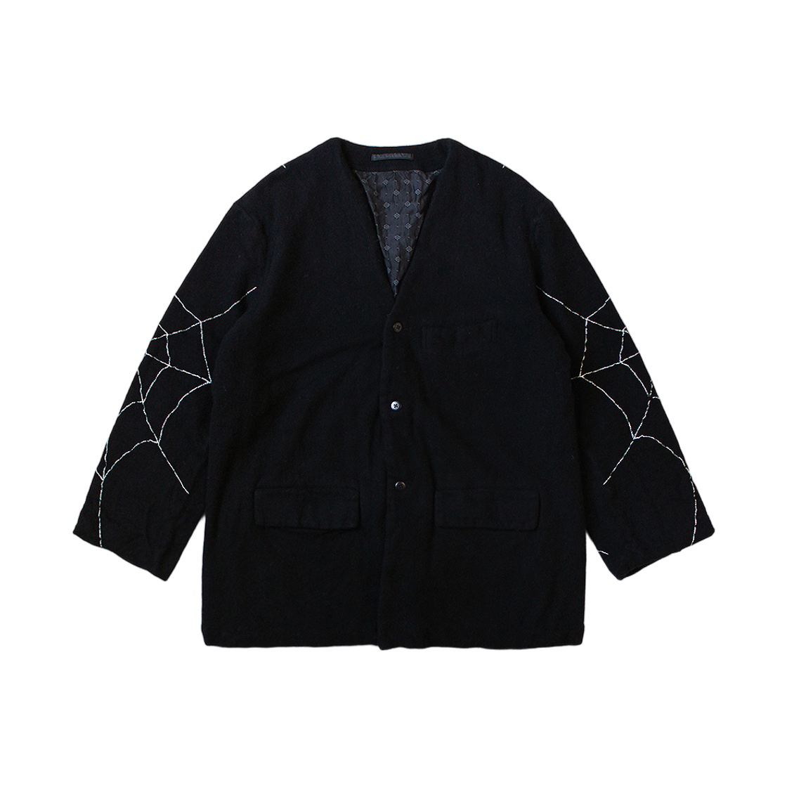 K2512LJ210 Kapital Felted wool Casa jacket Country Dreamcatch remake Black