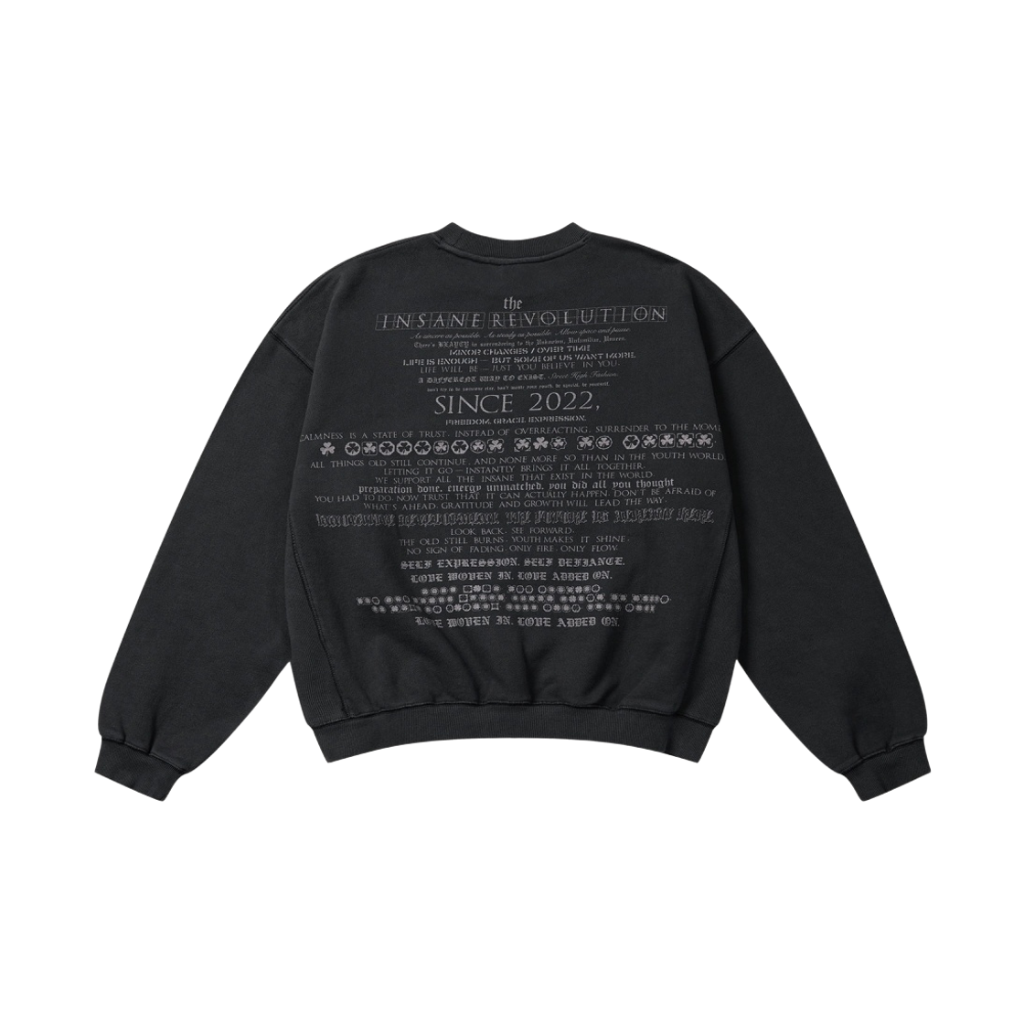인세인개러지 아플리케 스웻 셔츠 - 블랙(INSANE GARAGE Applique Sweat Shirt_Black) - 2