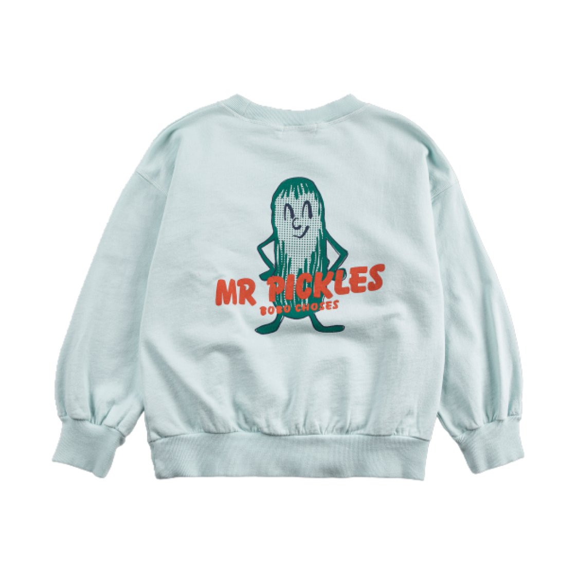 (키즈) 보보쇼즈 미스터 피클 스웨트셔츠 라이트 블루((Kids) Bobo Choses Mr Pickles Sweatshirt Light Blue) - 2