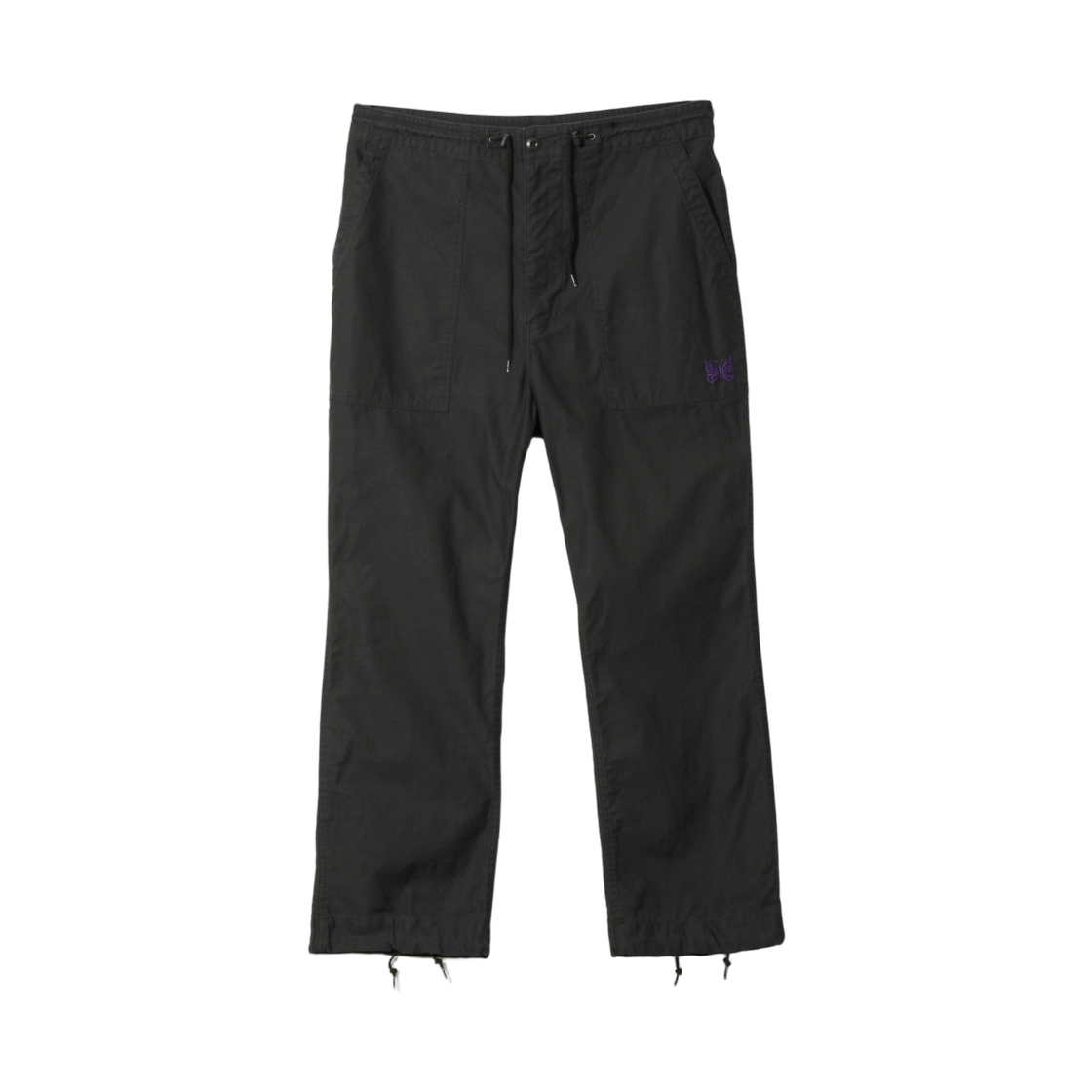 니들스 스트링 퍼티그 팬츠 리버스드 사틴 블랙(Needles String Fatigue Pant Reversed Sateen Black)