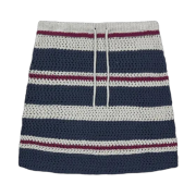(W) Coyseio Stripe Layered Knit Skirt Grey