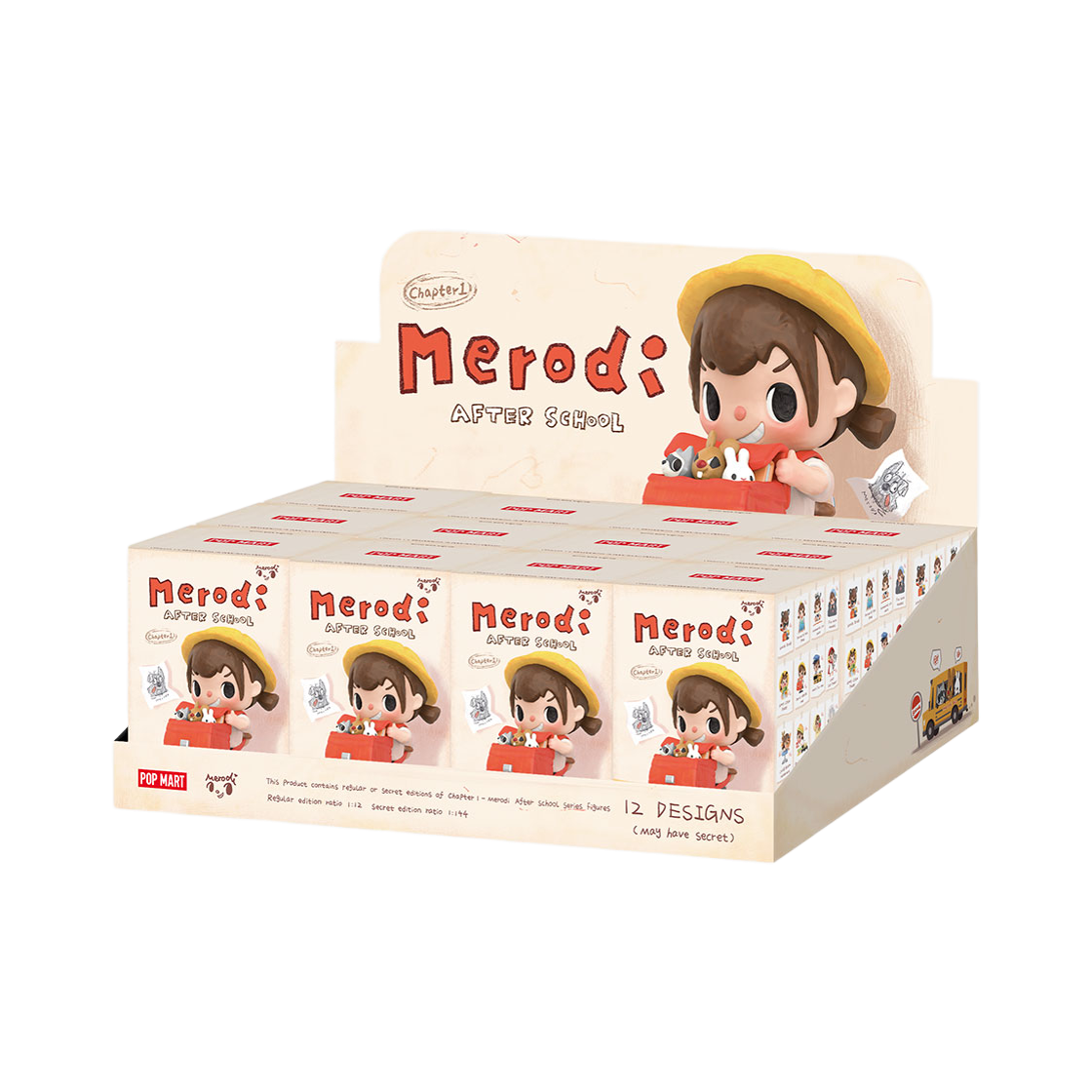 팝마트 챕터1 메로디 방과 후 시리즈 미개봉 랜덤박스 (12개입)(Pop Mart Chapter 1 Merodi After School Series Figures Sealed Case (12 Blind Boxes)) - 1