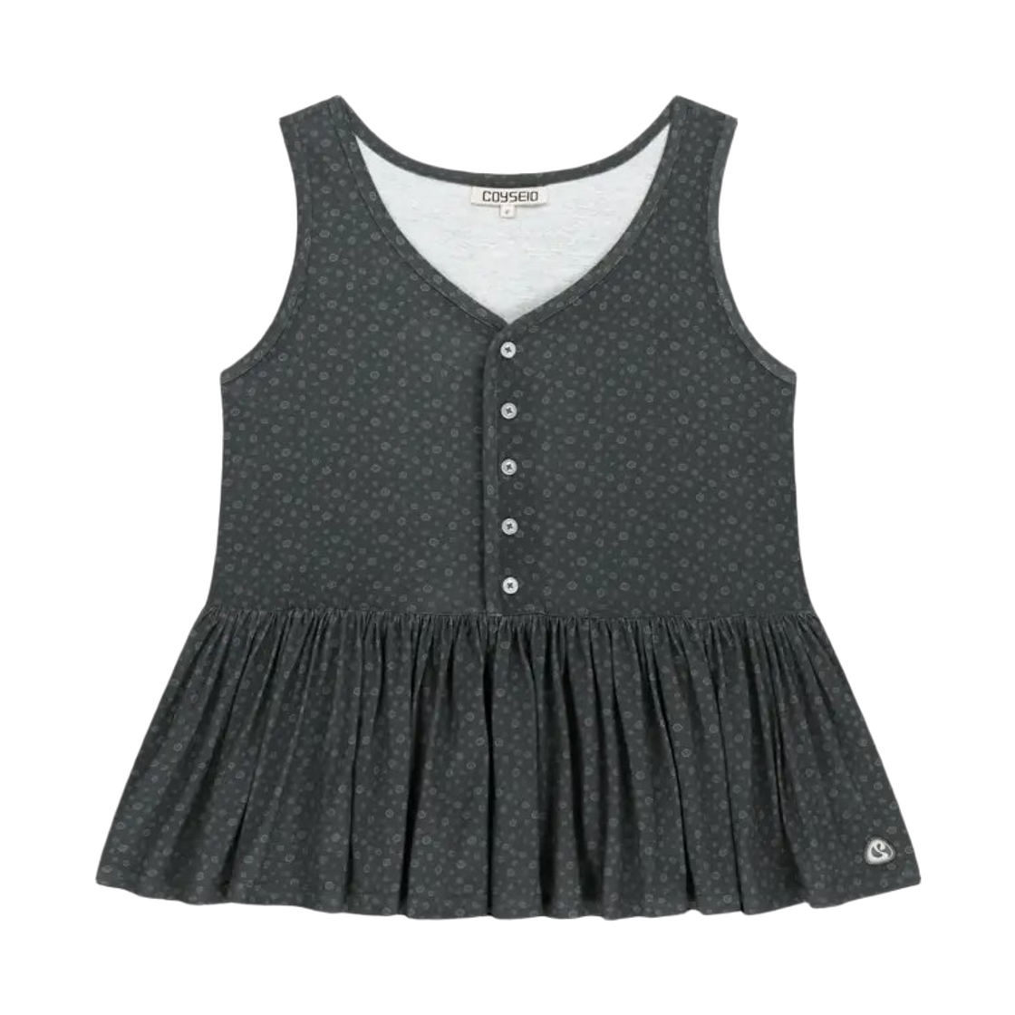 - (W) Coyseio Dudu Ruffle Sleeveless Charcoal