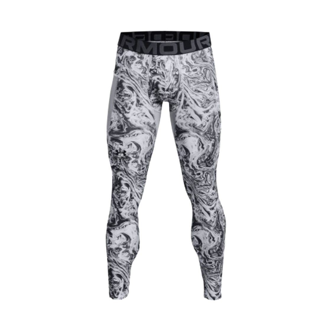 1370326-011 Under Armour HeatGear Printed Leggings Gray Black
