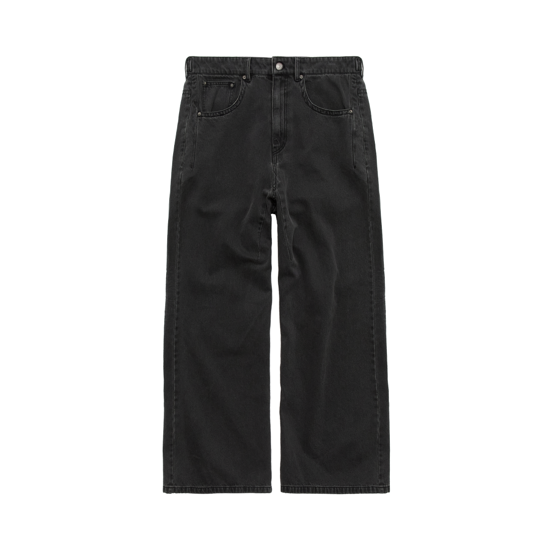 PL6PDN5051A1 Polyteru Loosed Uncoated Jean Charcoal