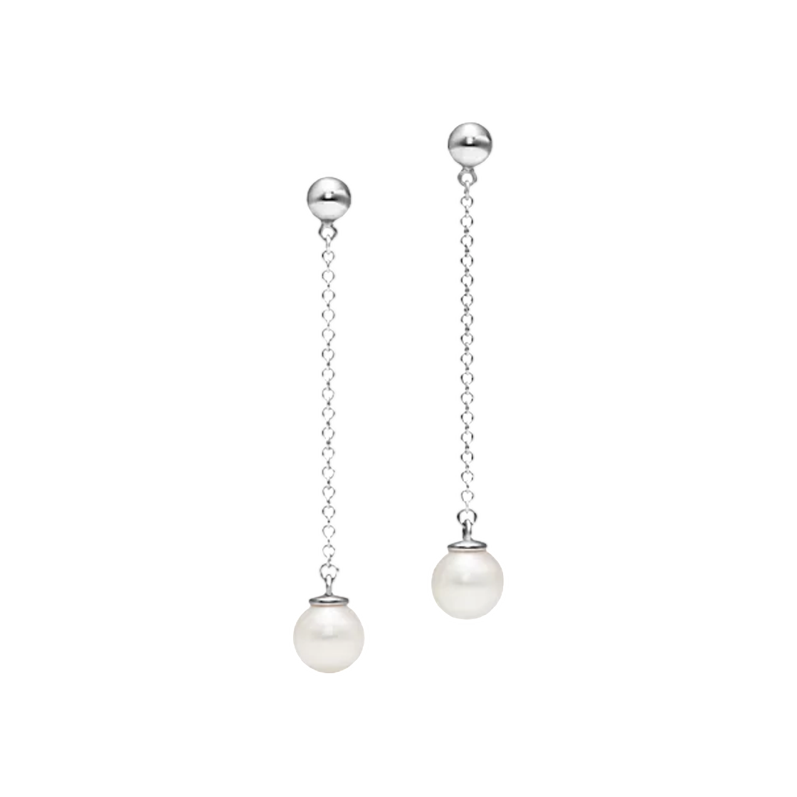 티파니 앤 코 지그펠드 컬렉션 펄 드롭 이어링 스털링 실버(Tiffany & Co. Ziegfeld Collection Pearl Drop Earrings Sterling Silver) - 1