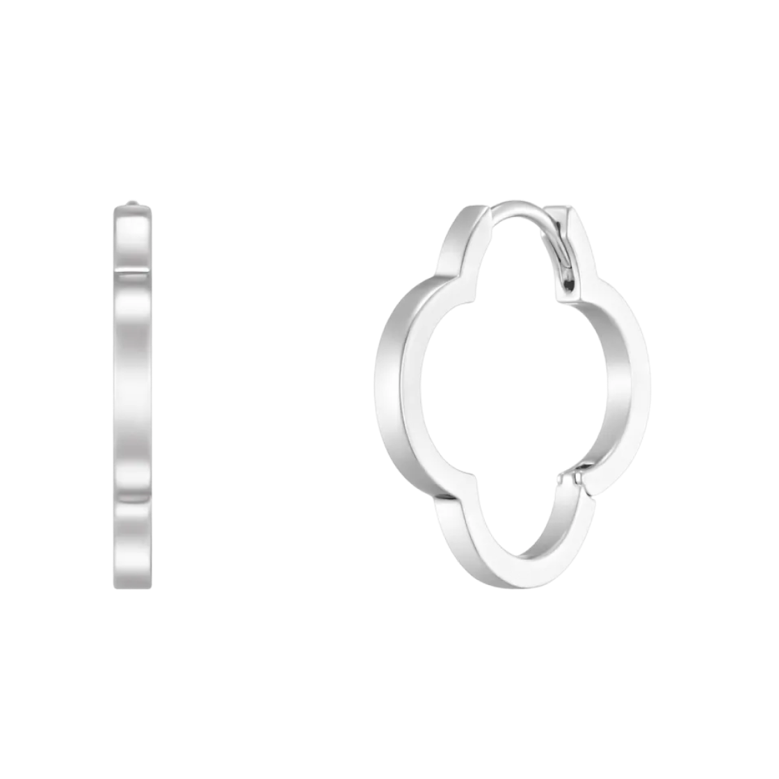 (W) 제이에스티나 클로비아 이어링 화이트 실버((W) J.Estina Clovia Earrings White Silver)