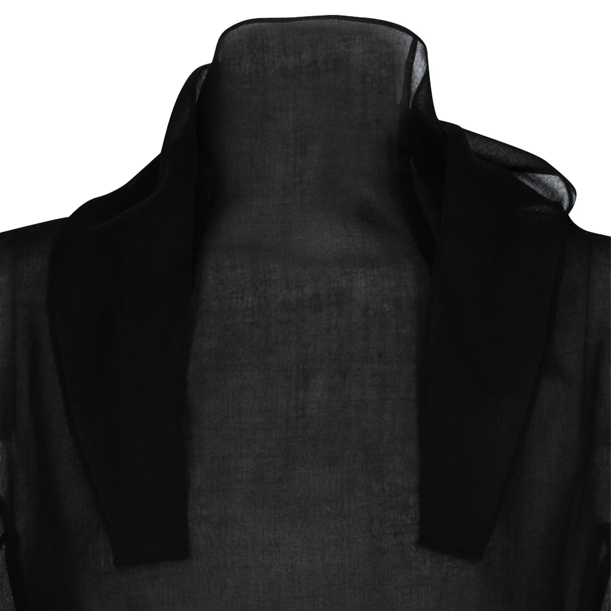 아모멘토 우먼 노티드 칼라 탑 블랙 - 26SS(Amomento Women Knotted Collar Top Black - 26SS) - 4