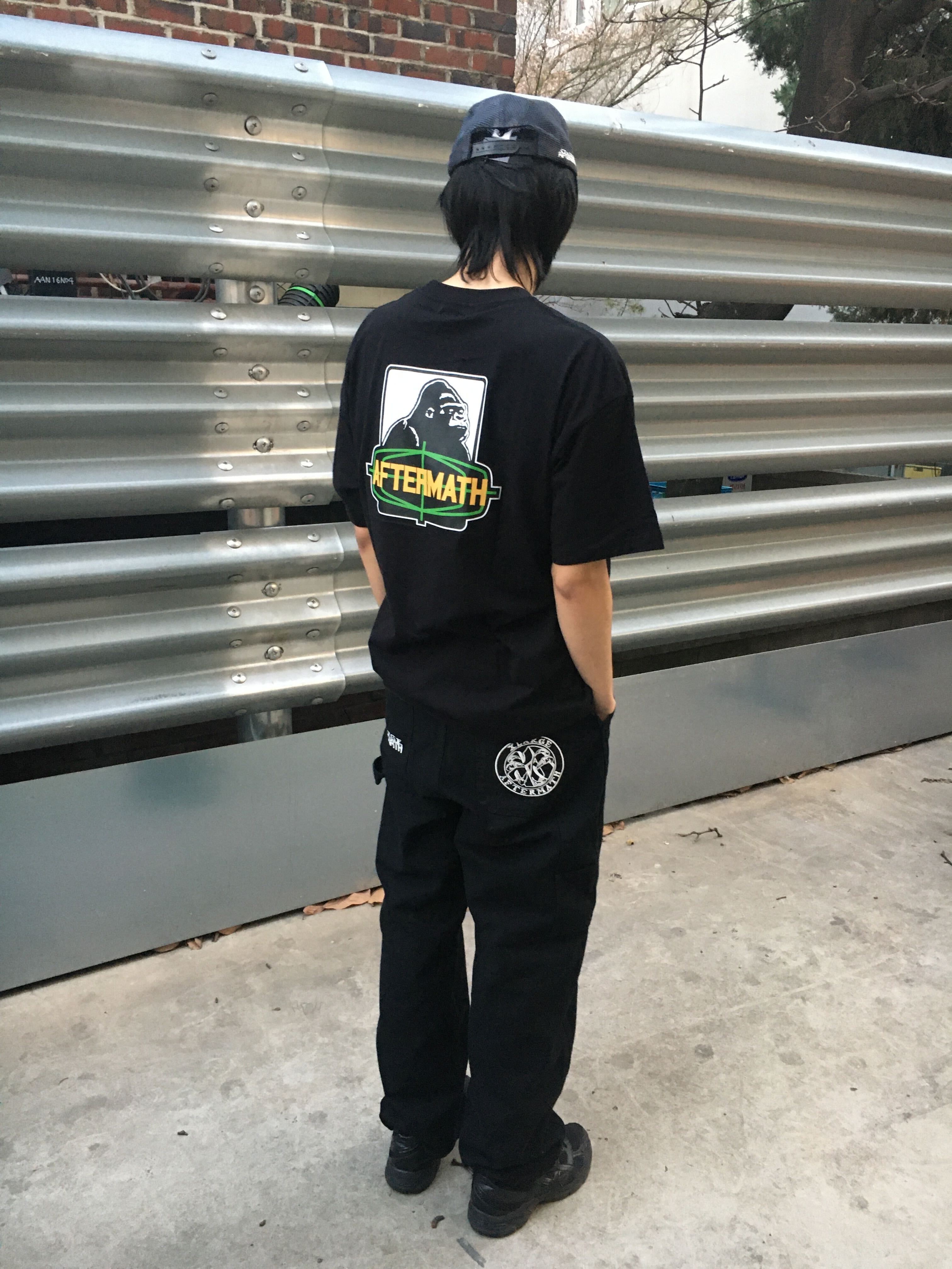 Aftermath Atm X Xlarge Mesh Cap Black, Aftermath Atm X Xlarge Logo Tee Black 착용 스타일