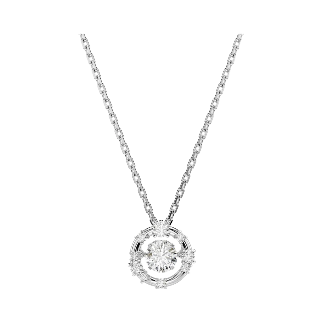 Swarovski (W) Swarovski Constella Pendant Round Cut Dancing Stone White Rhodium Plated · ONE SIZE (쇼핑백 포함)