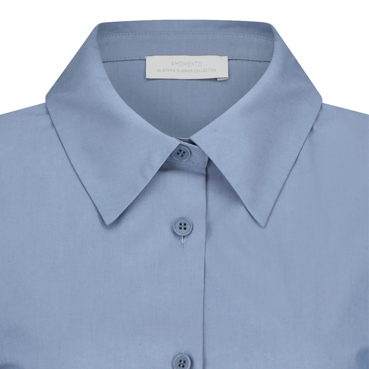 아모멘토 우먼 슬림 셔츠 블루 - 26SS(Amomento Women Slim Shirt Blue - 26SS) - 3