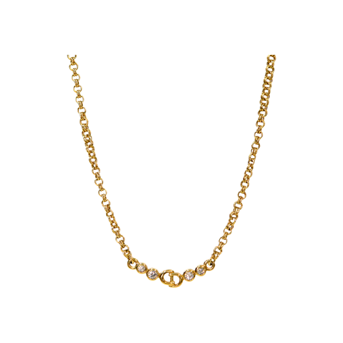 ITWP5PKQ9LFU Dior Cubic CD Gold Necklace A-B48756