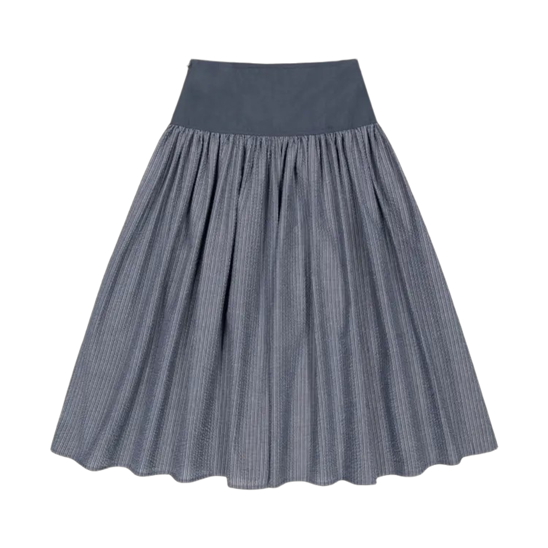 (W) 코이세이오 더블 버튼 스트라이프 스커트 네이비((W) Coyseio Double Button Stripe Skirt Navy) - 2