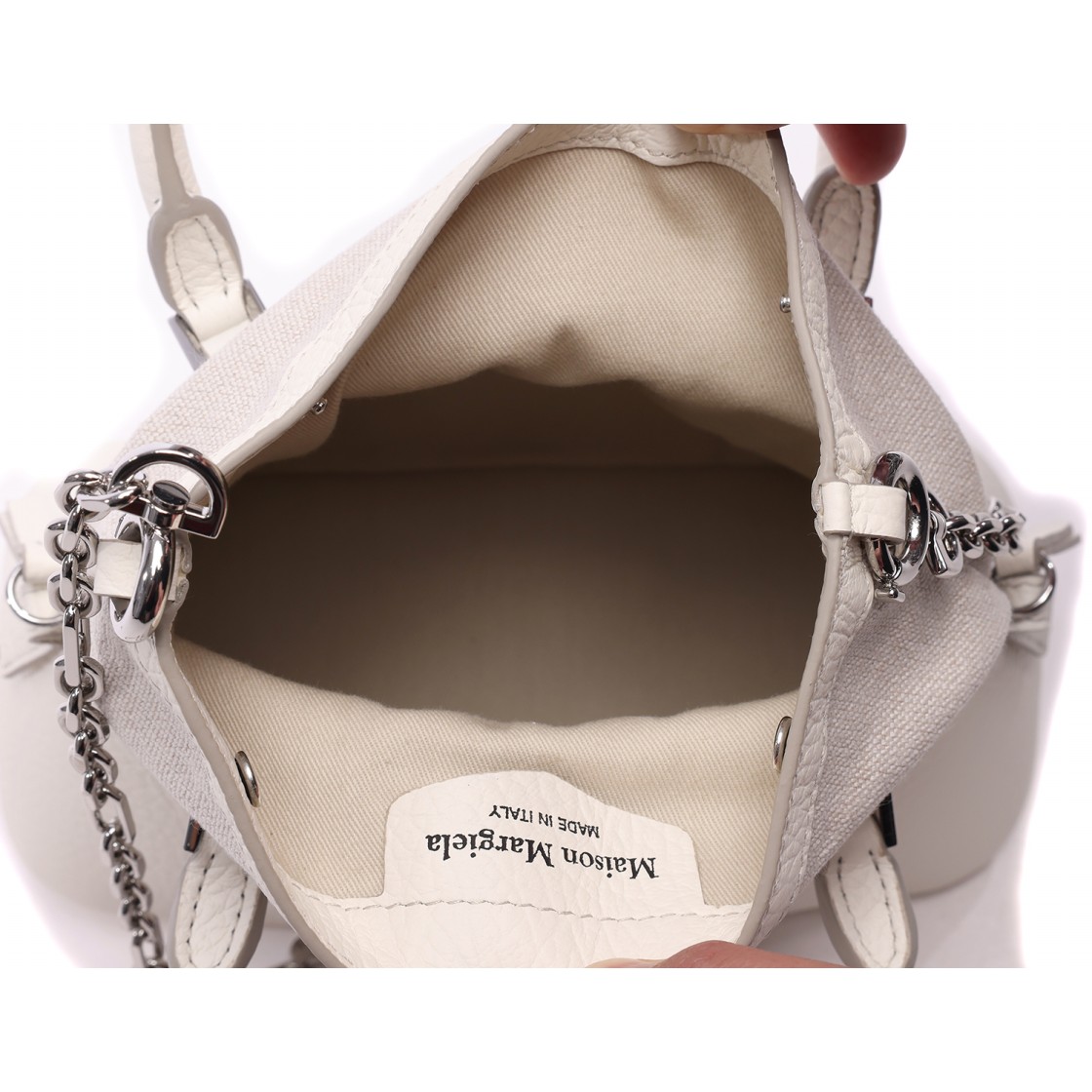 [25% 쿠폰] 메종 마르지엘라 5AC 마이크로백 아이보리([25% 쿠폰] Maison Margiela 5AC Micro Bag Ivory) - 5