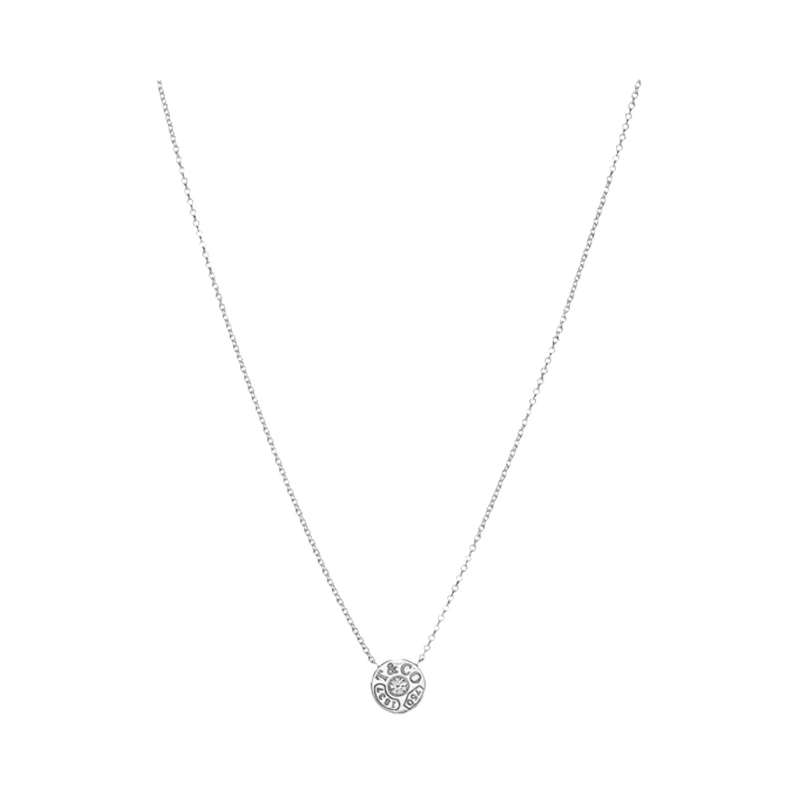 티파니 앤 코 티파니 1837 서클 펜던트 화이트 골드 다이아몬드(Tiffany & Co. Tiffany 1837 Circle Pendant White Gold with Diamonds)