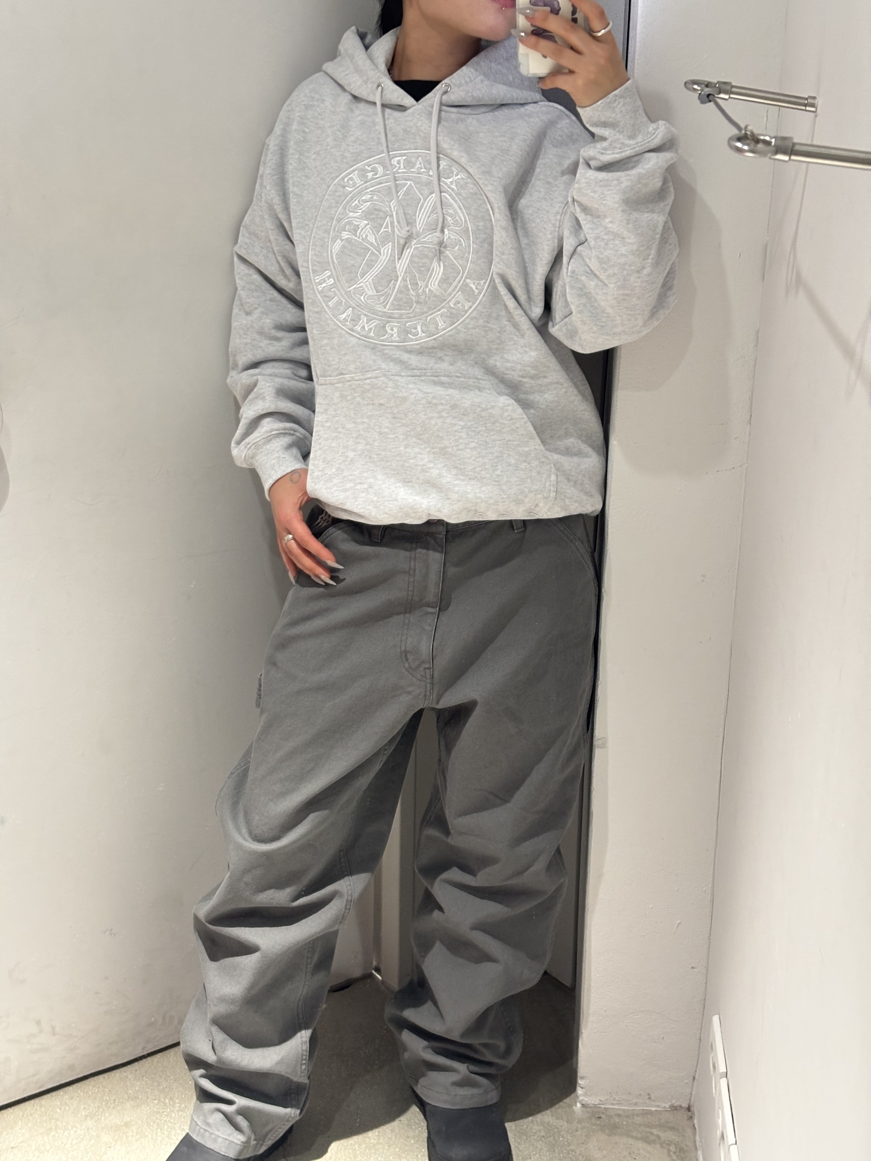 Aftermath Atm X Xlarge Pullover Hoodie Grey, Aftermath Atm X Xlarge Work Pants Grey 착용 스타일