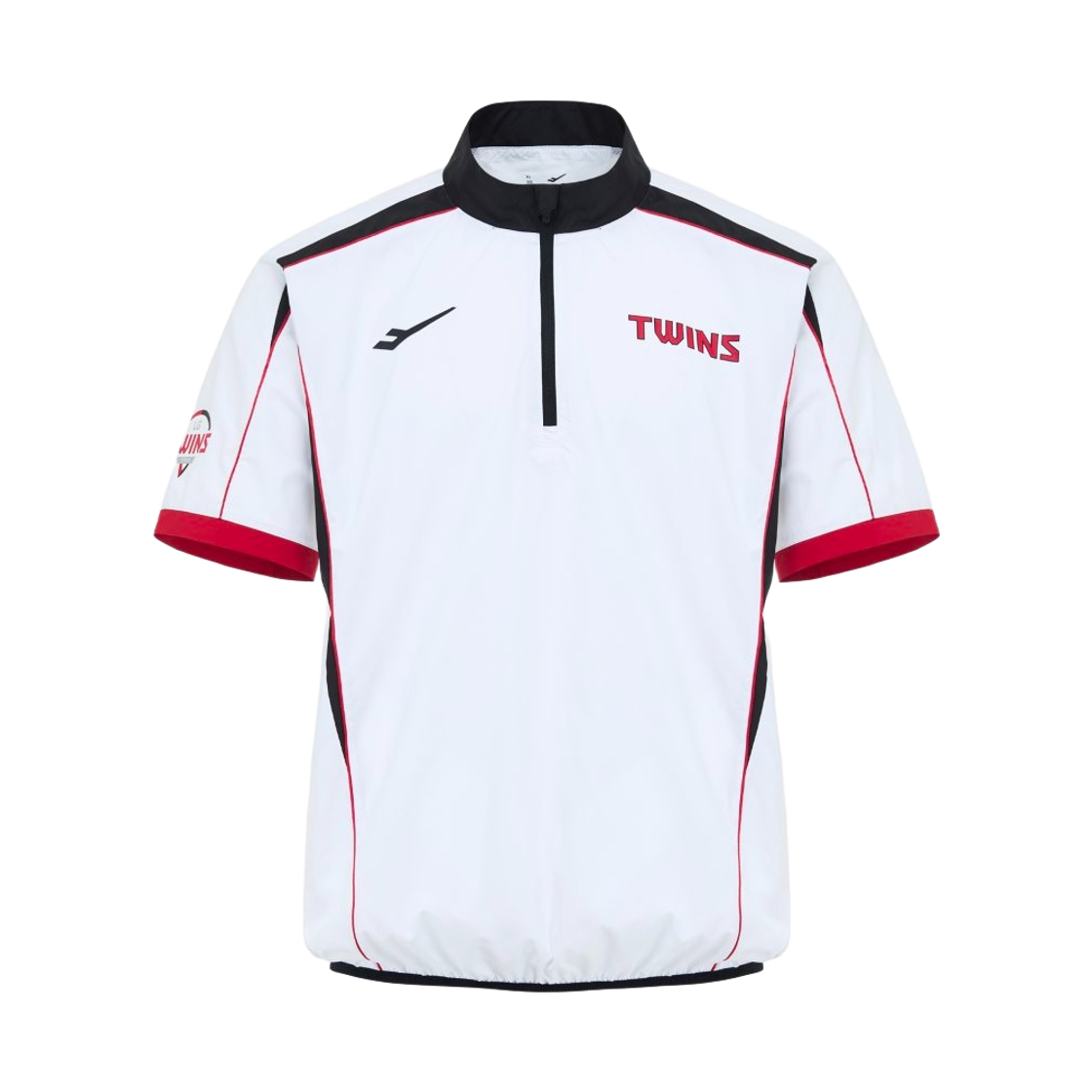 LG 트윈스 2026 어센틱 숏슬리브 집업 윈드브레이커 화이트(LG Twins 2026 Authentic Short Sleeve Zip Up Windbreaker White)