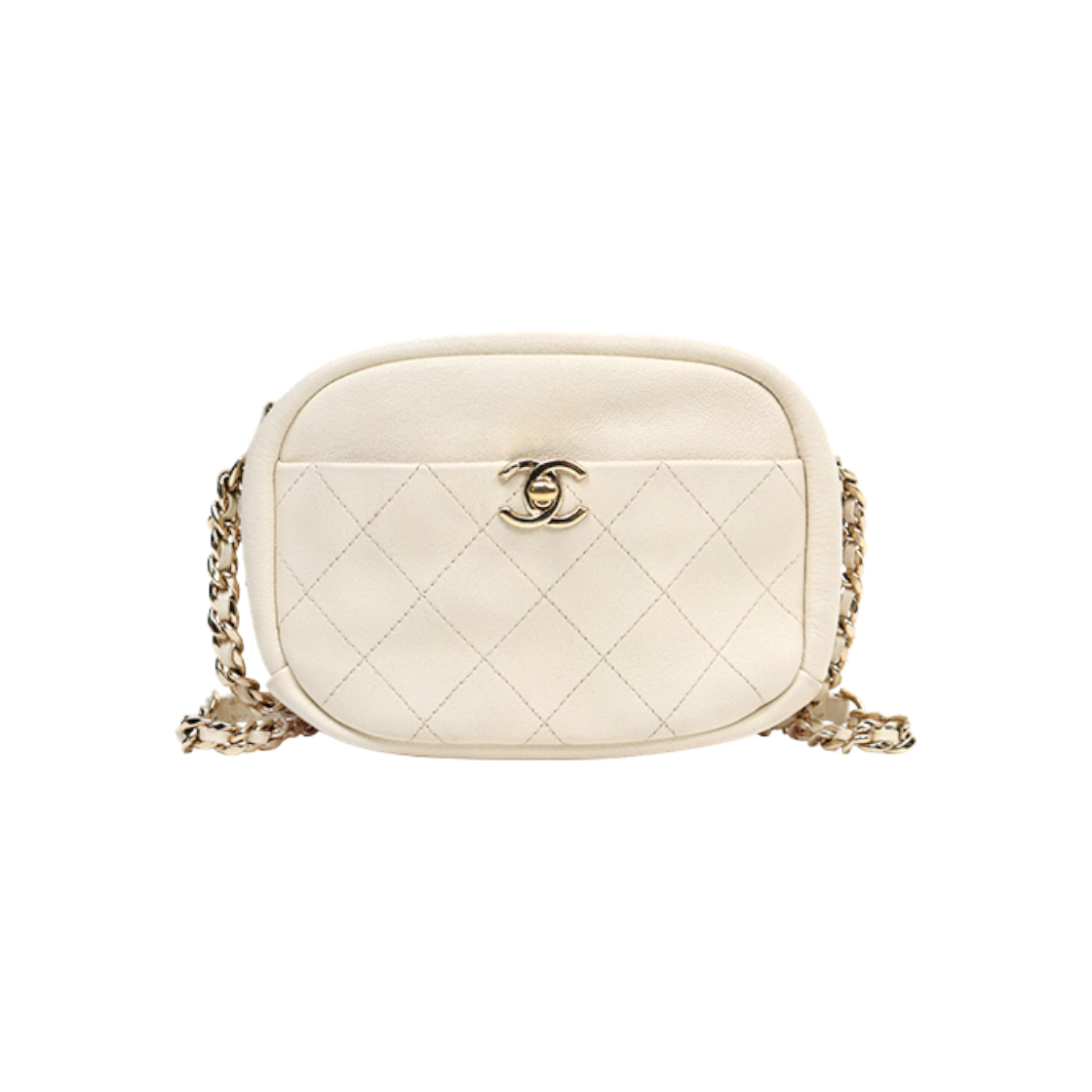 ITLPWSATNKT4 Chanel Beige Quilted CC Chain Shoulder Bag