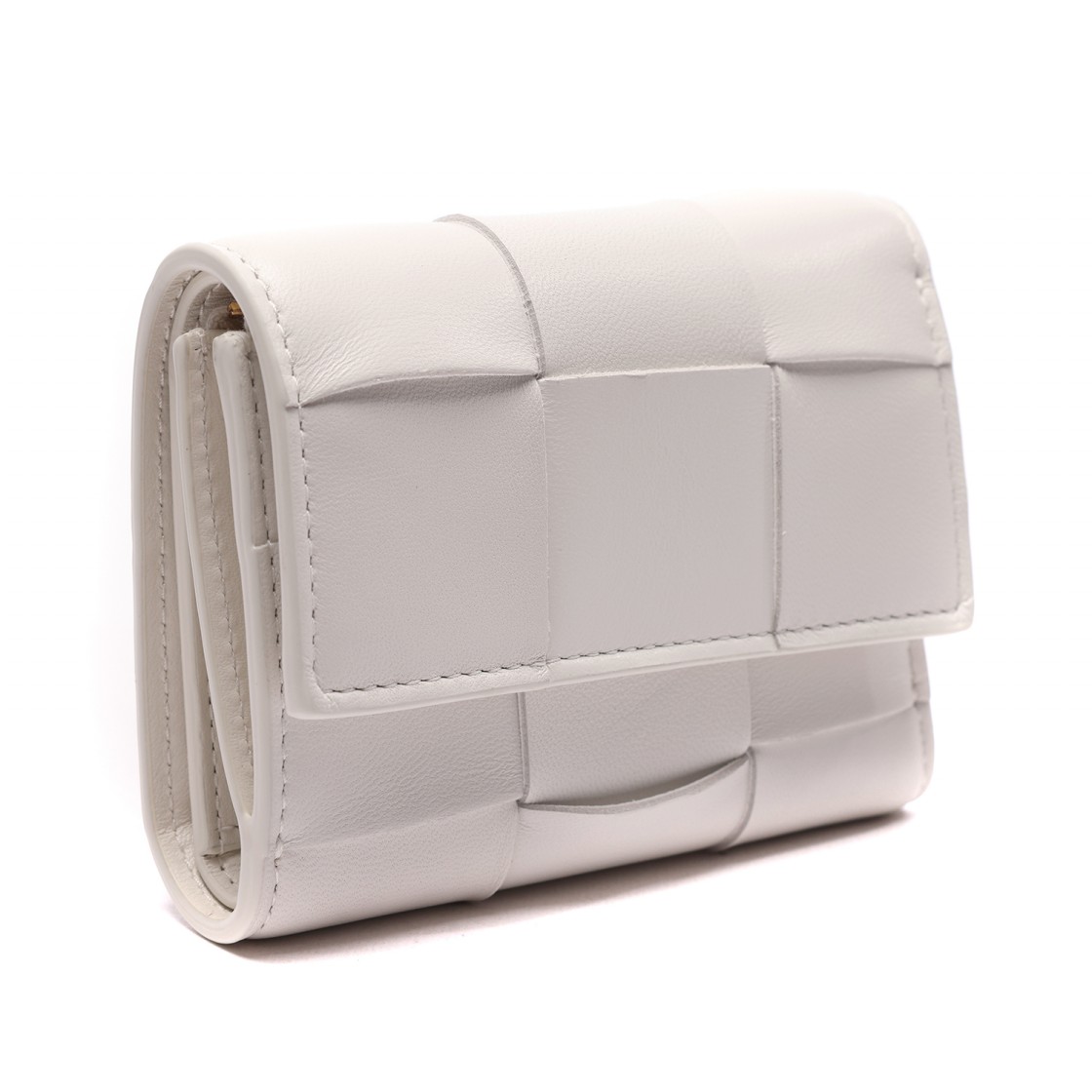 [20% 쿠폰] 보테가 베네타 카세트 트라이폴드 지퍼 월렛 화이트([20% 쿠폰] Bottega Veneta Cassette Tri-Fold Zip Wallet White) - 3