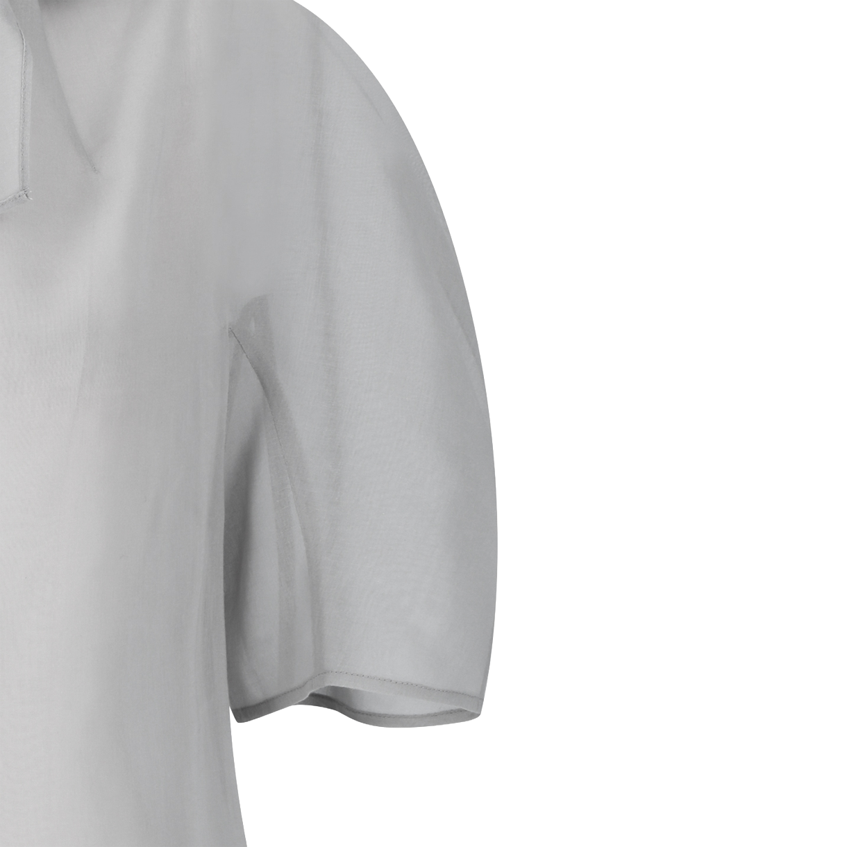 아모멘토 우먼 노티드 칼라 탑 그레이 - 26SS(Amomento Women Knotted Collar Top Grey - 26SS) - 6