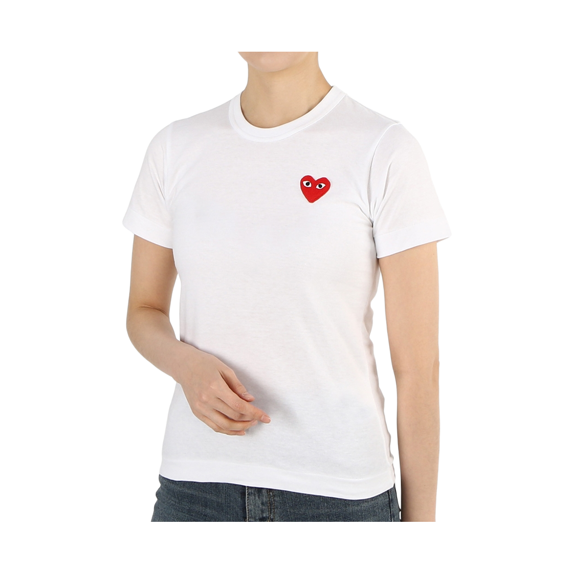 [20% 쿠폰] (W) 플레이 꼼데가르송 레드 하트 티셔츠 화이트([20% 쿠폰] (W) Play Comme des Garcons Red Heart T-Shirt White) - 6