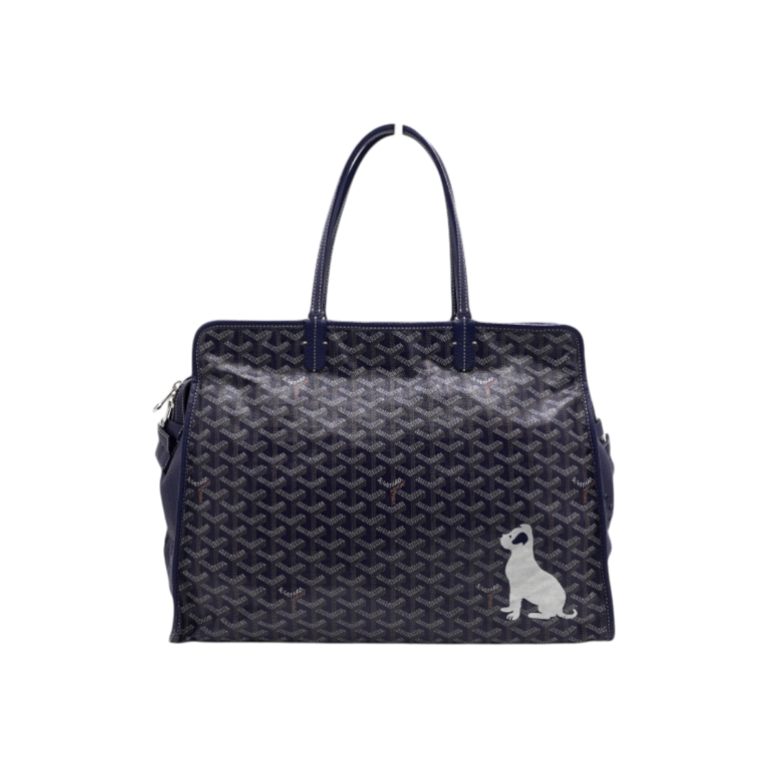 고야드 네이비 하디백PM 강아지 마카쥬 토트백 겸 숄더백aa61351(GOYARD Navy Hardy PM Dog Macaj Tote & Shoulder Bag)