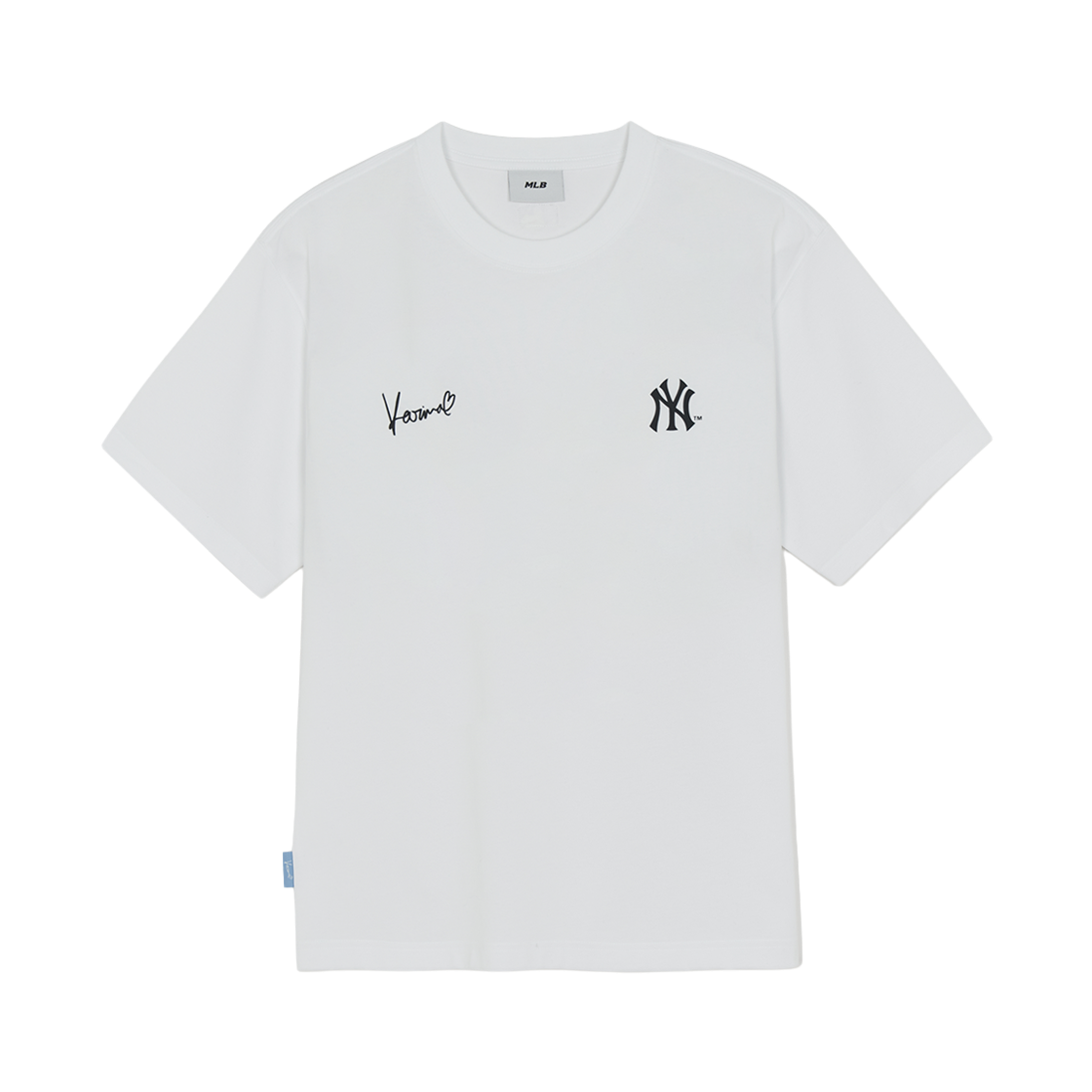 MLB x 카리나 세미오버핏 반팔 티셔츠 화이트(MLB x Karina Semi Over Fit T-Shirt White)