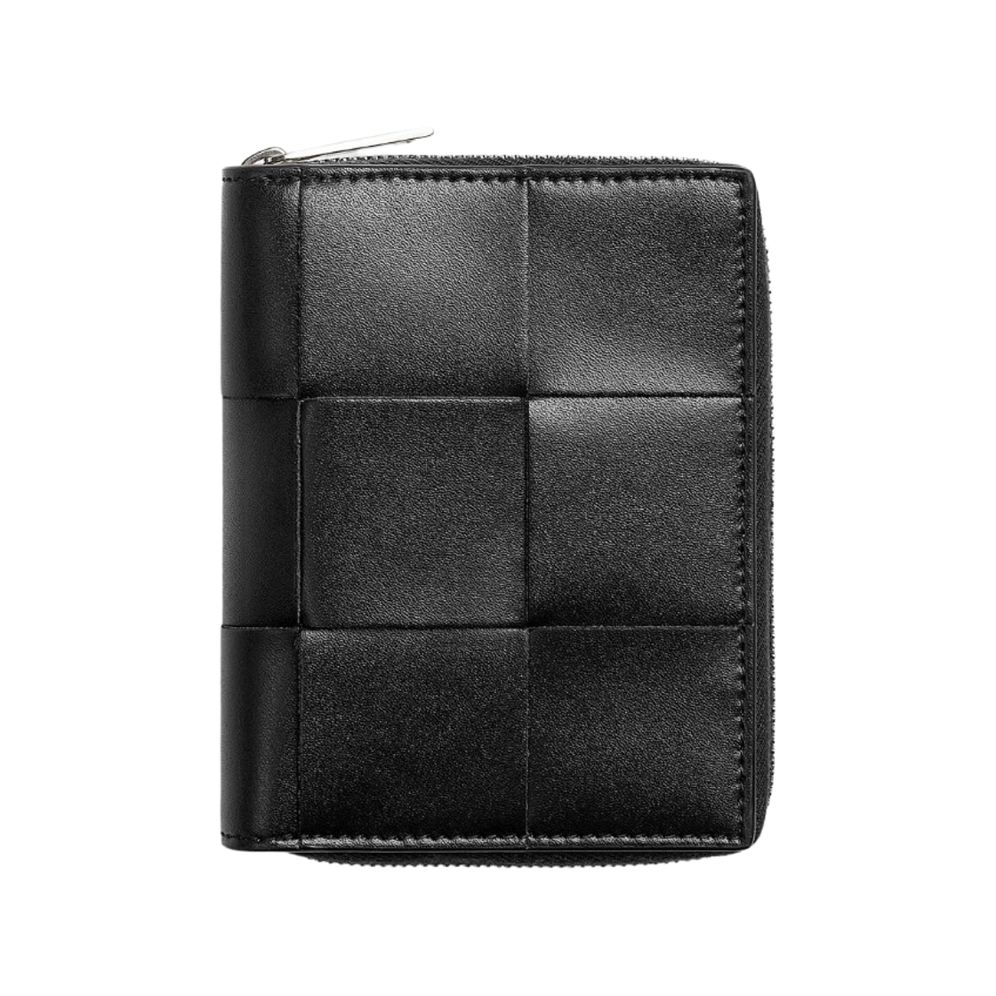 보테가 베네타 인트레치아토 지퍼 어라운드 월렛 블랙(Bottega Veneta Intrecciato Zip Around Wallet Black)