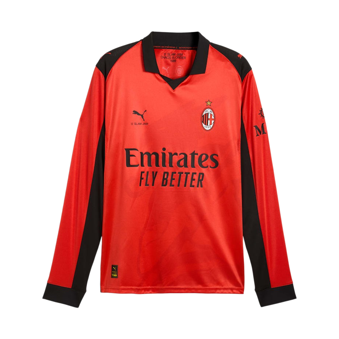 푸마 x 슬램잼 AC 밀란 롱슬리브 저지 레드 (논 마킹 버전)(Puma x Slam Jam AC Milan Longsleeve Jersey Red (Non Marking Ver.)) - 1