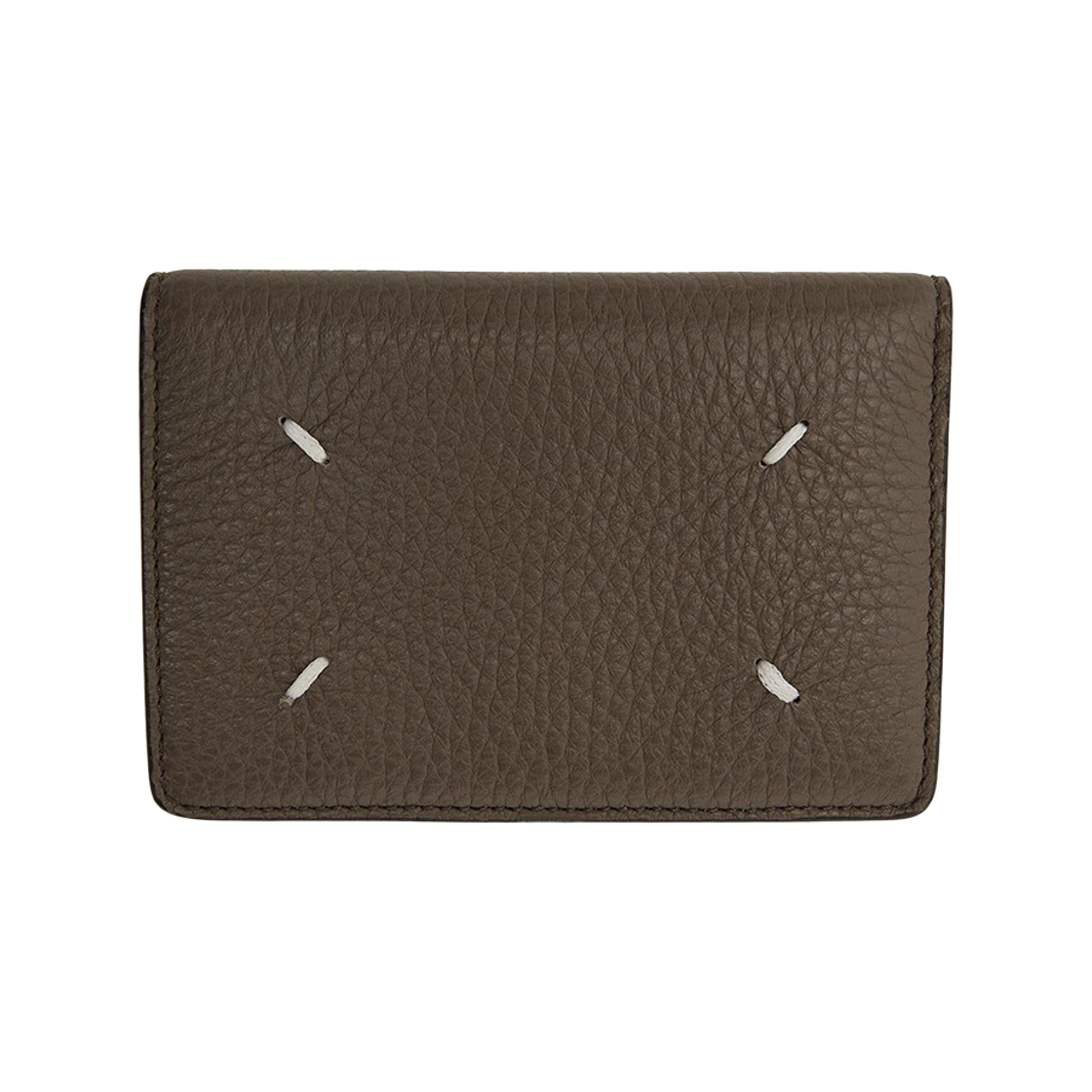 S55UI0203P2686T2143 Maison Margiela 4-Bar Stitch Logo Card Holder Brown