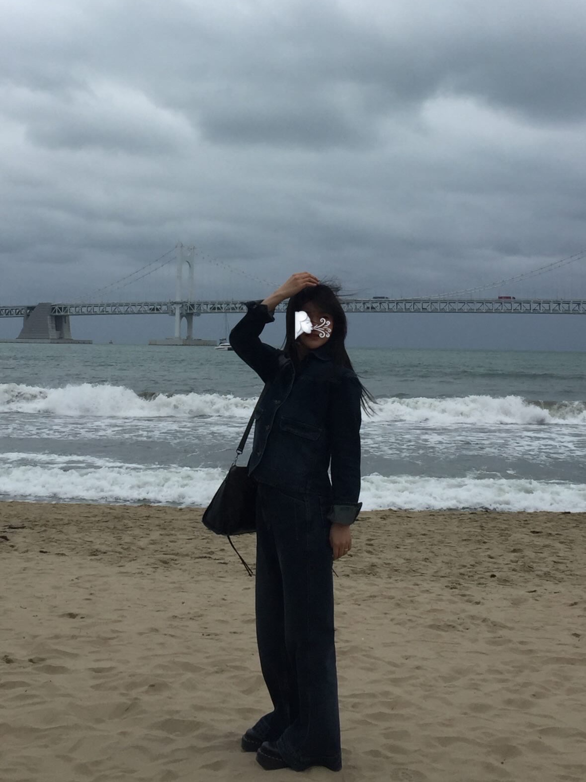 COYSEIO Deep Denim Jacket Navy, COYSEIO Deep Denim Pants Navy 착용 스타일 - 1