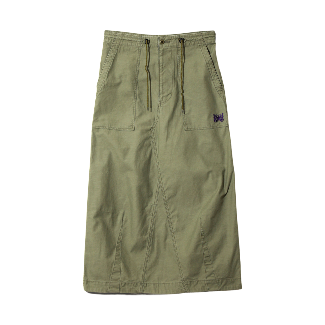 니들스 스트링 퍼티그 스커트 리버스드 사틴 올리브(Needles String Fatigue Skirt Reversed Sateen Olive)