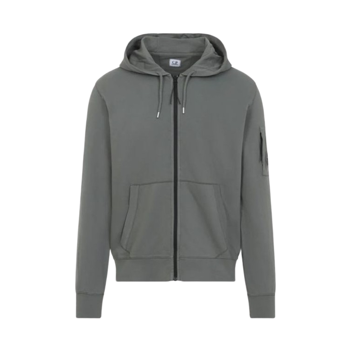C.P. 컴퍼니 집 후드 렌즈 스웨트셔츠 건메탈 그레이 - 26SS(C.P. Company Zip Hooded Lens Sweatshirt Gunmetal Grey - 26SS) - 1