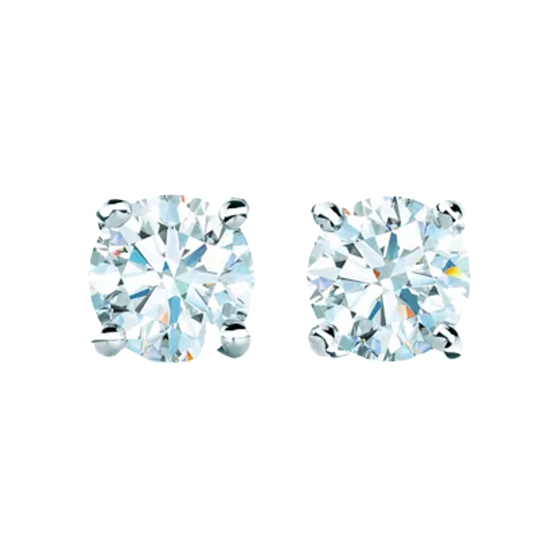 60006691 Tiffany & Co. Tiffany Solitaire Diamond Earrings Platinum with Diamonds