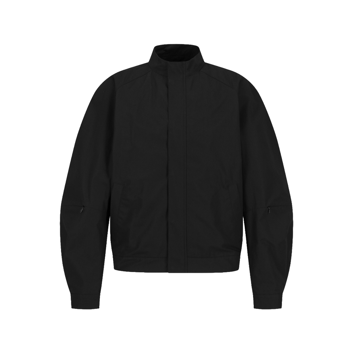 아모멘토 래글런 코튼 집 점퍼 블랙 - 26SS(Amomento Raglan Cotton Zip Jumper Black - 26SS)