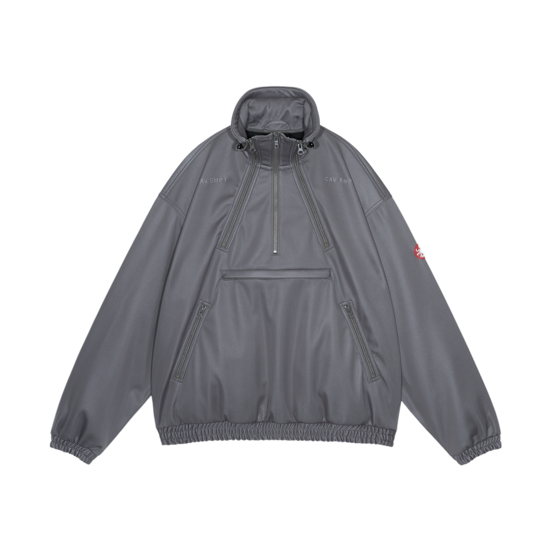 카브엠트 플리스 백 하프 집 그레이 - 26SS(Cav Empt Fleece Back Half Zip Grey - 26SS) - 1
