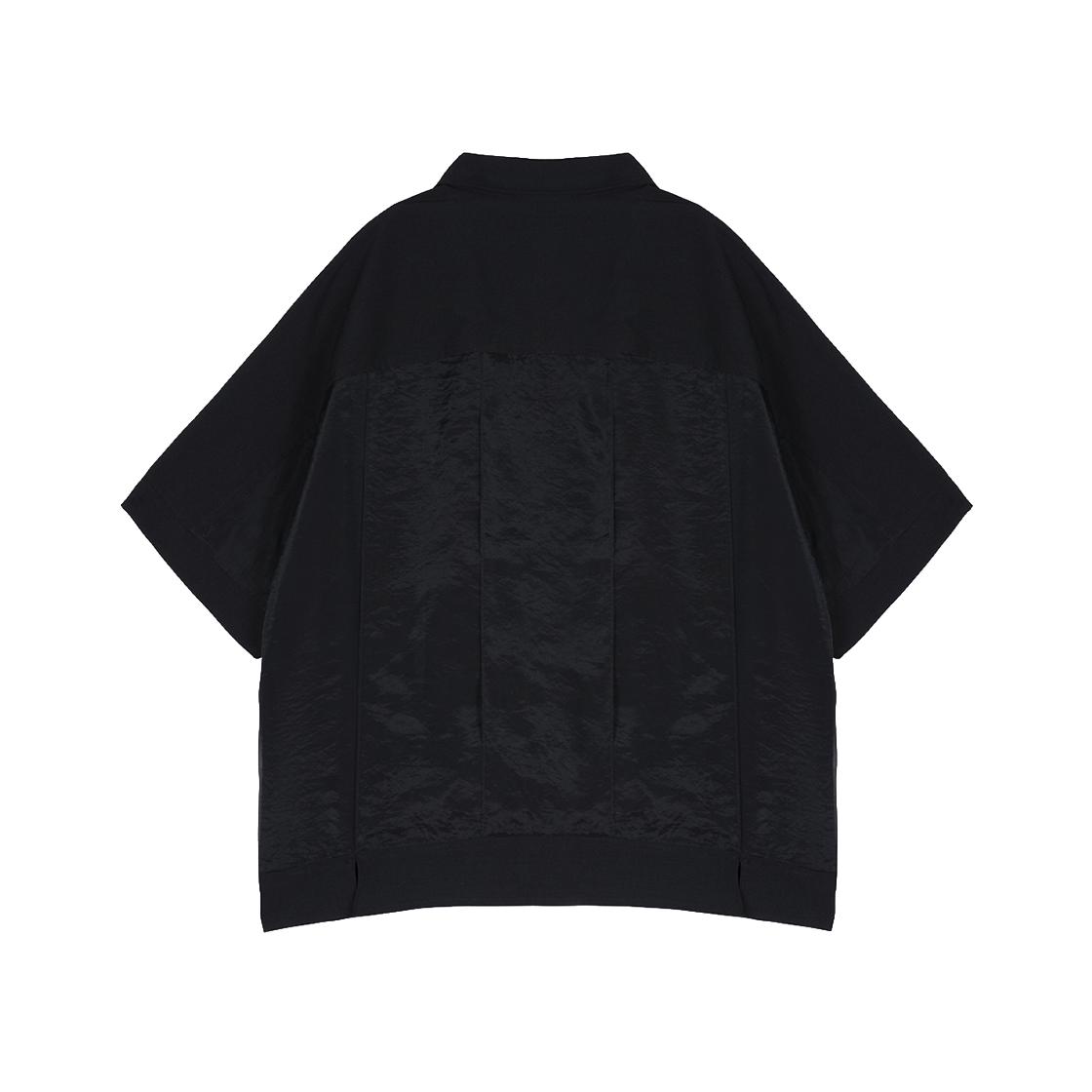 지오송지오 컬렉션 레이어드 슬릿 카라 티셔츠 블랙 BI3TS301BK(ZIOSONGZIO COLLECTION Layered Slit Collared T-Shirt Black) - 2