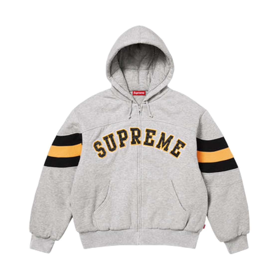 - Supreme Filled Zip Up Hooded Sweatshirt Heather Grey - 26SS