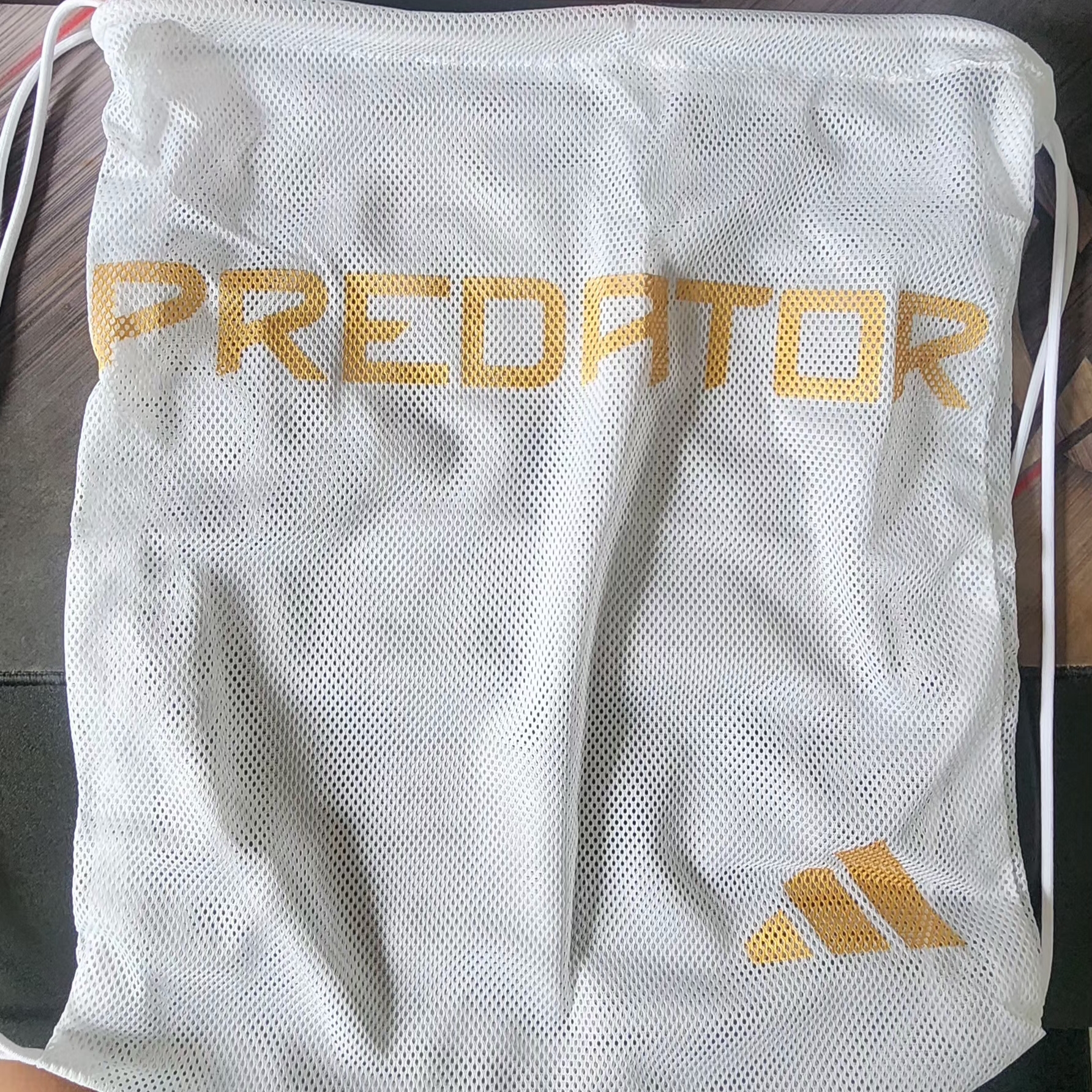 Adidas Predator Elite Foldover Tongue FG Cloud White Gold Metallic 착용 스타일 - 3